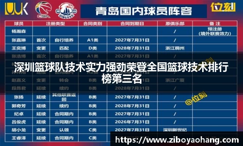 深圳篮球队技术实力强劲荣登全国篮球技术排行榜第三名